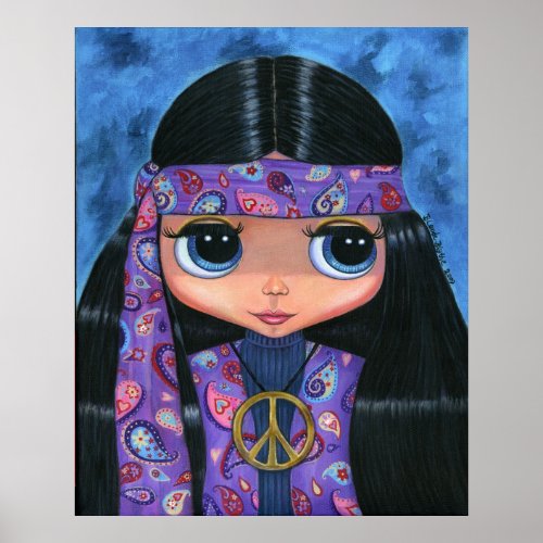 Paisley Hippie Doll Poster