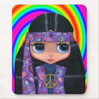 Paisley Hippie Doll Swirl Mousepad
