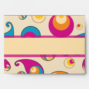 Paisley Hot Pink Monogrammed Envelopes