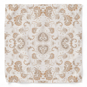 Paisley in Beige Aesthetic Modern Tan Brown Bandana