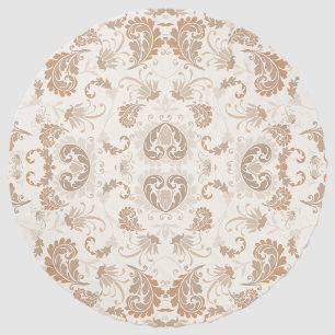 Paisley in Beige Aesthetic Modern Tan Brown Beach Towel