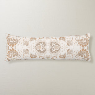 Paisley in Beige Aesthetic Modern Tan Brown Body Pillow