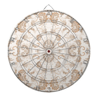 Paisley in Beige Aesthetic Modern Tan Brown Dart Board