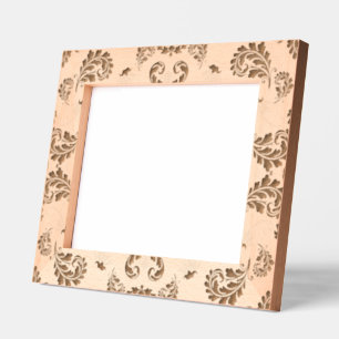 Paisley in Beige Aesthetic Modern Tan Brown Engraved Frames