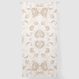 Paisley in Beige Aesthetic Modern Tan Brown Sheer Curtains