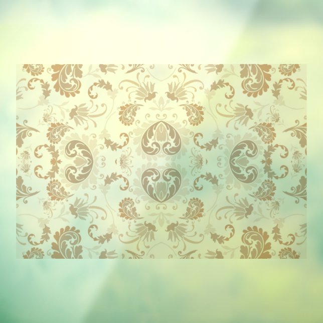 Paisley in Beige Aesthetic Modern Tan Brown Window Cling (Sheet 3)