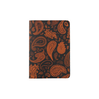 Paisley in Rust Passport Cover by Julie Everhart