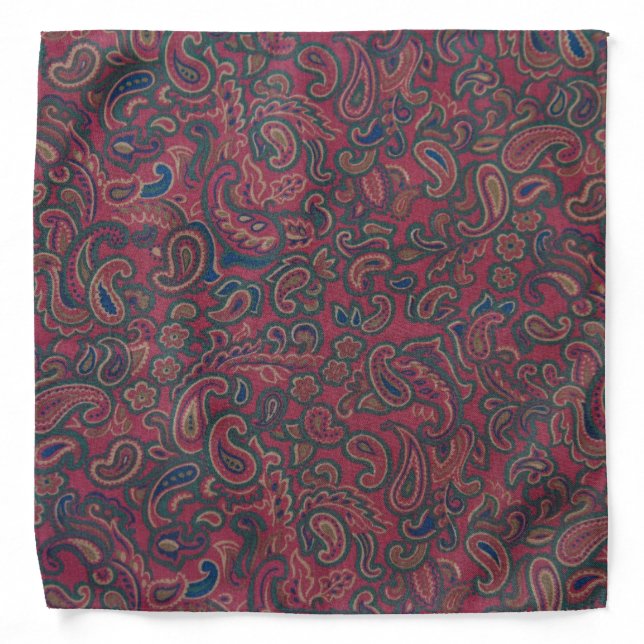Paisley in warm colors bandana (Front)