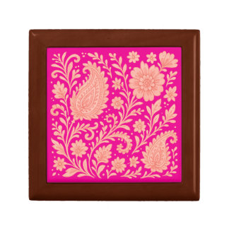 paisley india print design gift box