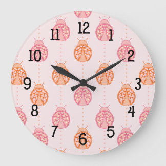 Paisley Ladybug Large Clock