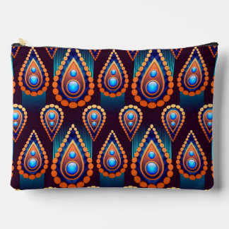 Paisley Like Colorful Jewel Pattern Accessory Pouch