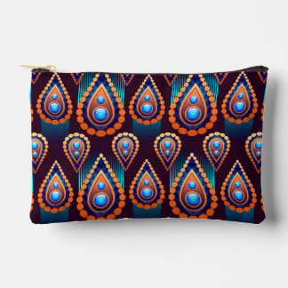 Paisley Like Colorful Jewel Pattern Accessory Pouch