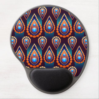 Paisley Like Colorful Jewel Pattern Gel Mouse Pad