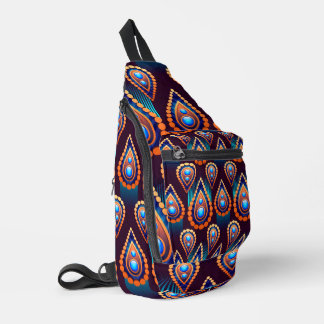 Paisley Like Colorful Jewel Pattern Sling Bag