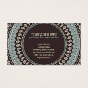 Spiritual Business Cards Templates Zazzle Paisley Mandala Decorative Spiritual Business Card
