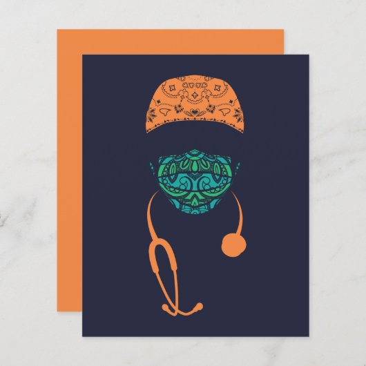 paisley med mask (Front/Back)