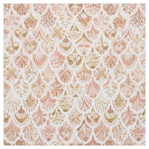 PAISLEY MERMAID Rose Gold Fish Scales Fabric