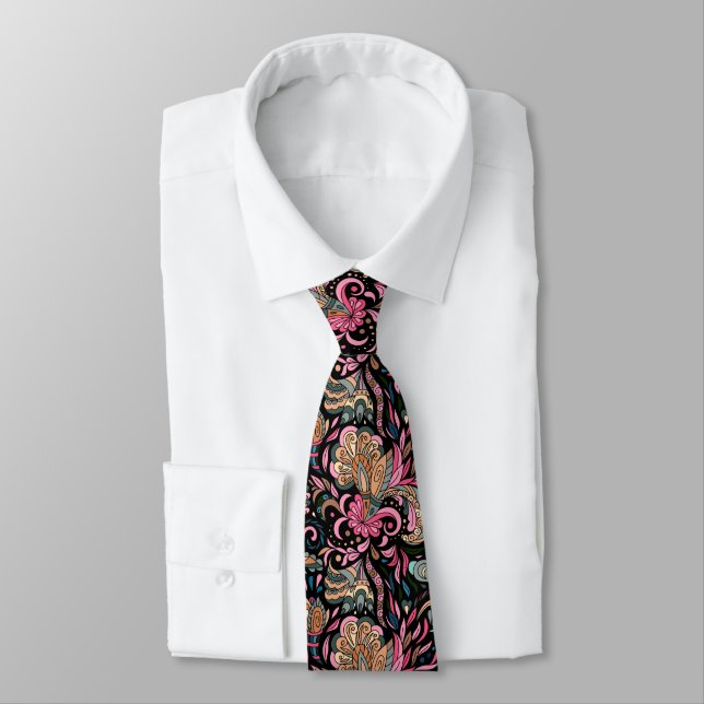 Paisley Modern   Neck Tie (Tied)