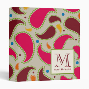 Paisley Monogram Binder