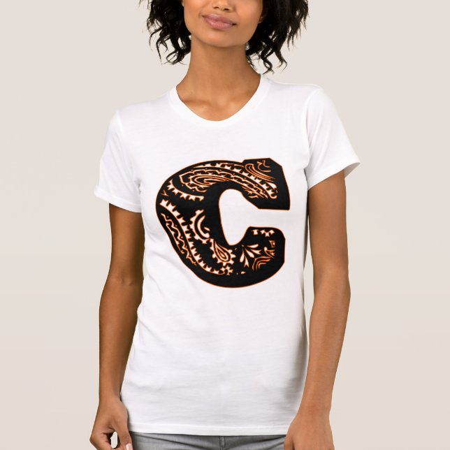 Paisley Monogram - C T-Shirt (Front)