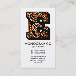 Paisley Monogram - E Business Card