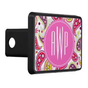 Paisley Monogram Hitch Cover