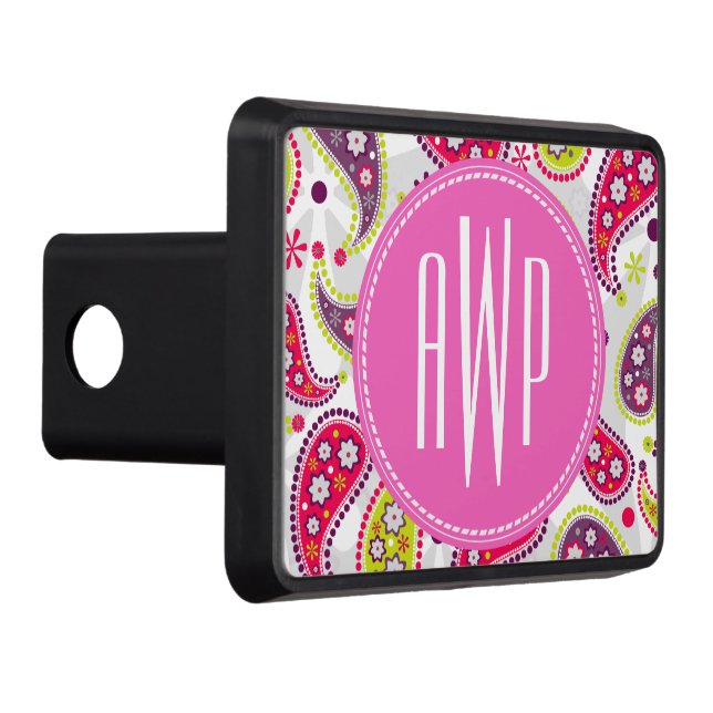 Paisley Monogram Hitch Cover (Right)