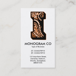 Paisley Monogram - I Business Card