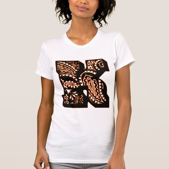 Paisley Monogram - K T-Shirt (Front)