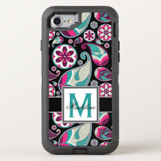 Paisley Monogram, Mobile OtterBox Defender iPhone SE/8/7 Case