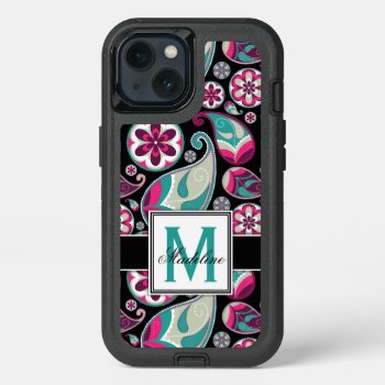 Paisley Monogram  Mobile Otterbox Iphone Case by CoolestPhoneCases at Zazzle
