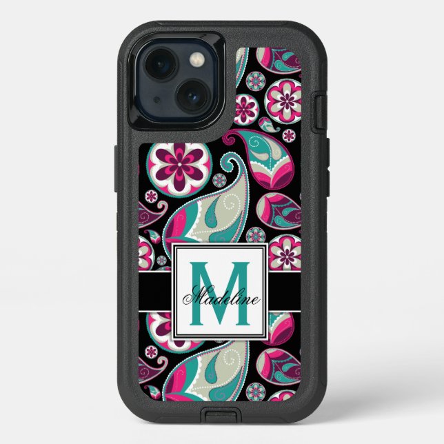 Paisley Monogram, Mobile OtterBox iPhone Case (Back)