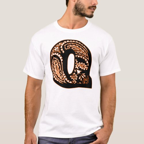 Paisley Monogram _ Q T_Shirt