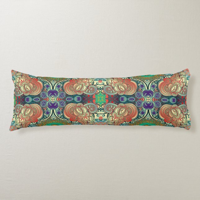 Paisley Mosaic Pattern I + your ideas Body Pillow (Front)