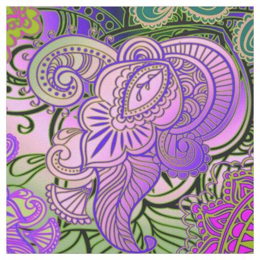 Paisley Mosaic Pattern II + your ideas Fabric