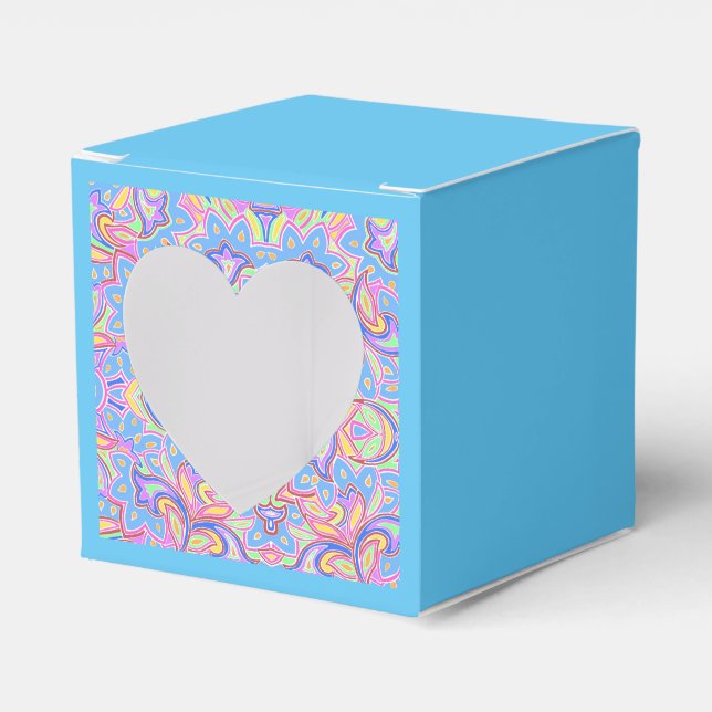 Paisley Multi Personalised Favor Box (Front Side)