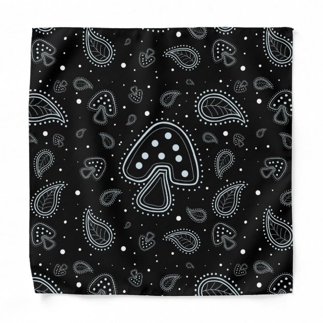 Paisley Mushroom Bandana (Front)