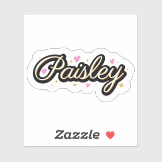 Paisley name cute design sticker