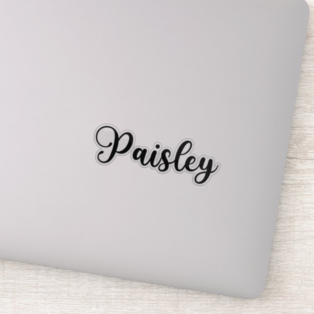 Paisley Name - Handwritten Calligraphy Sticker (Detail)