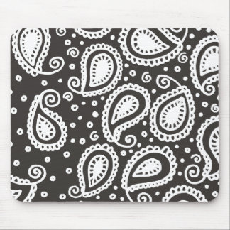 Paisley on Black Mousepad