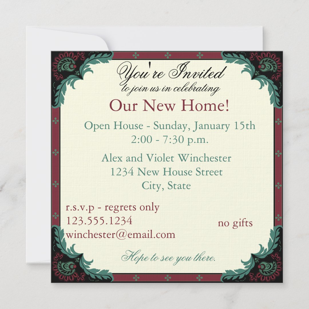 Paisley Open House/Housewarming Party Invitation | Zazzle