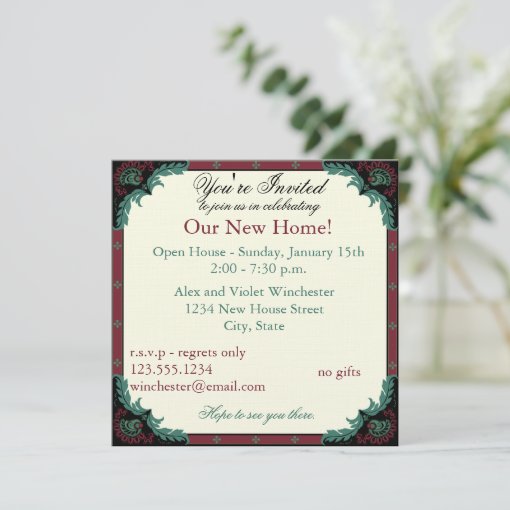 Paisley Open House/Housewarming Party Invitation | Zazzle