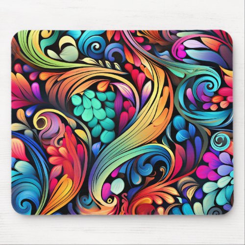 Paisley ornamental pattern mouse pad