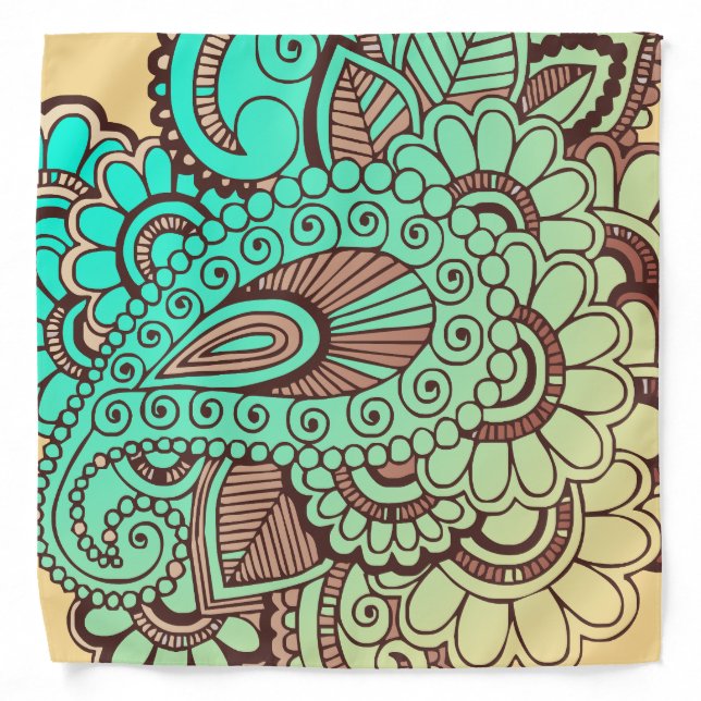 Paisley Ornaments I + your backgr. & ideas Bandana (Front)
