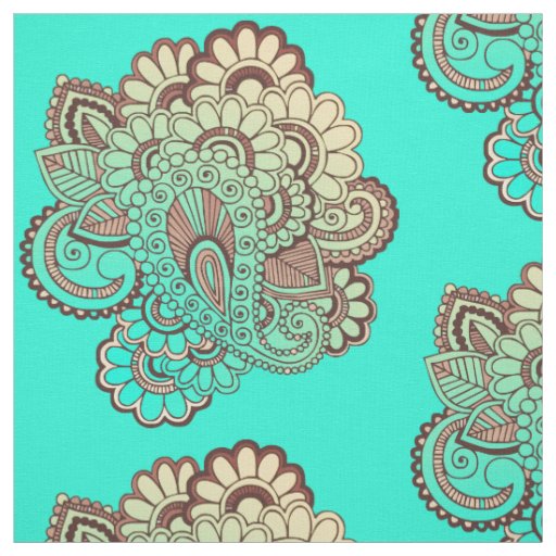 Paisley Ornaments I + your backgr. & ideas Fabric