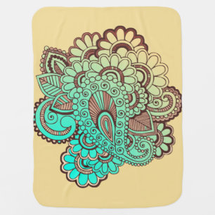 Paisley Ornaments I + your backgr. & ideas Receiving Blanket