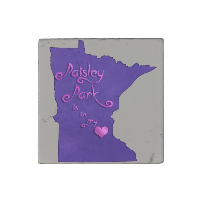 Paisley Park is in my heart Stone Magnet (Front)