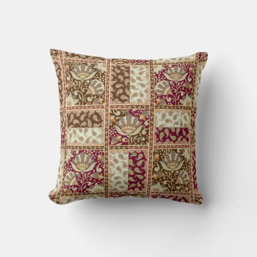 Paisley Party Two Styles Front or Back Throw Pillow