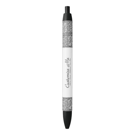 Paisley Passion Black (Henna) Black Ink Pen