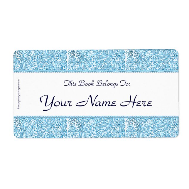 Paisley Passion - Blue (Henna) Label (Front)